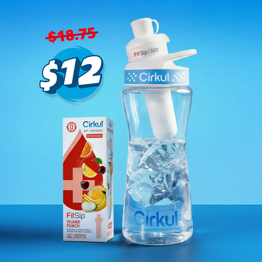 16oz. Plastic Bottle with Blue and White Lid 2.0 Bundle V4