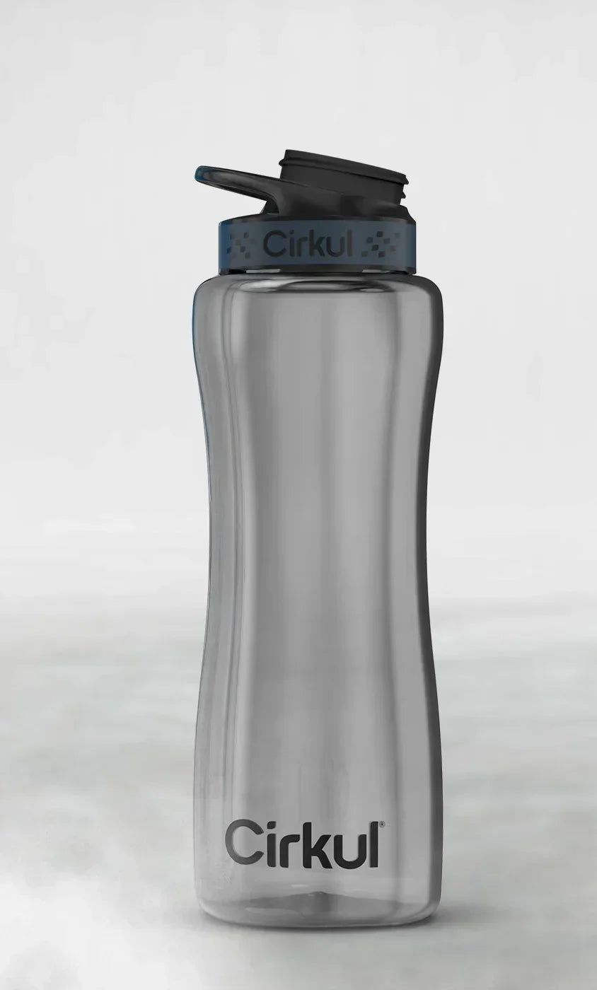 32oz. Black Tint Plastic Bottle w/ Gray & Black Lid 2.0 F8