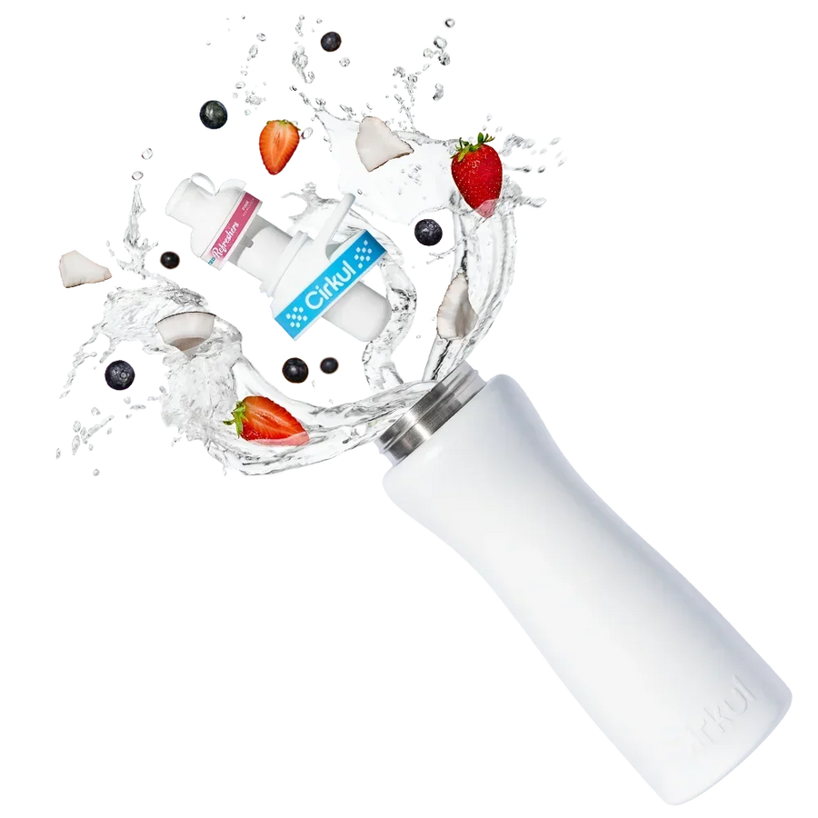 22oz. White Stainless Steel Bottle & Comfort-Grip Lid P4