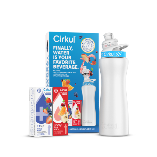 22oz. White Stainless Steel Bottle Starter Kit J3