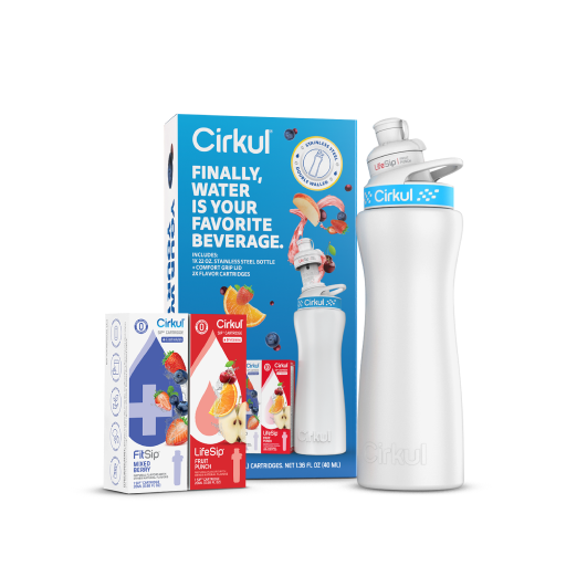 22oz. White Stainless Steel Bottle Starter Kit J3