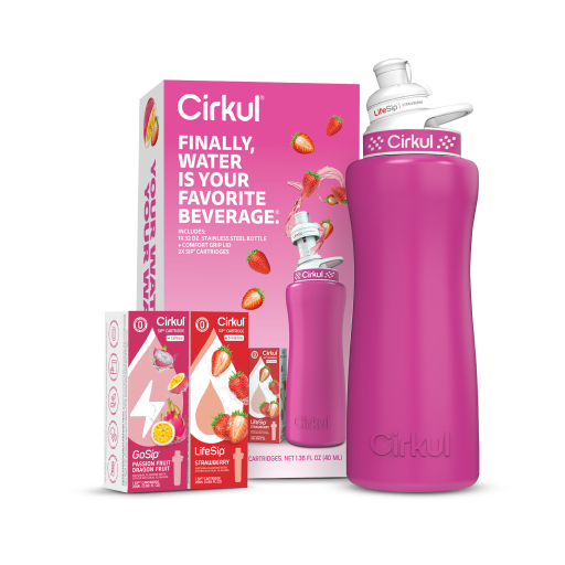 32oz. Hot Pink Stainless Steel Bottle Starter Kit W2