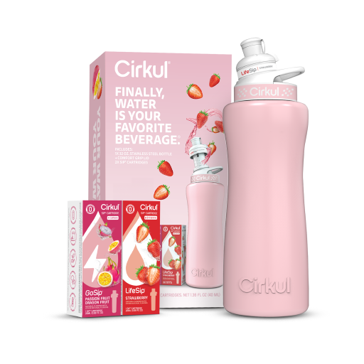 32oz. Blush Pink Stainless Steel Bottle Starter Kit U2