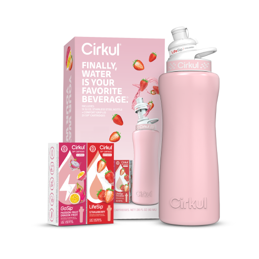 32oz. Blush Pink Stainless Steel Bottle Starter Kit U2