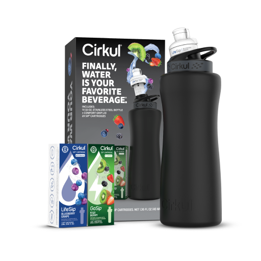 32oz. Matte Black Stainless Steel Bottle Starter Kit Y3