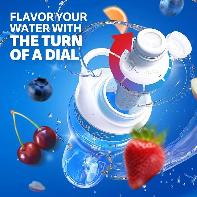 22oz. Plastic Bottle & Blue Comfort Grip Lid R1