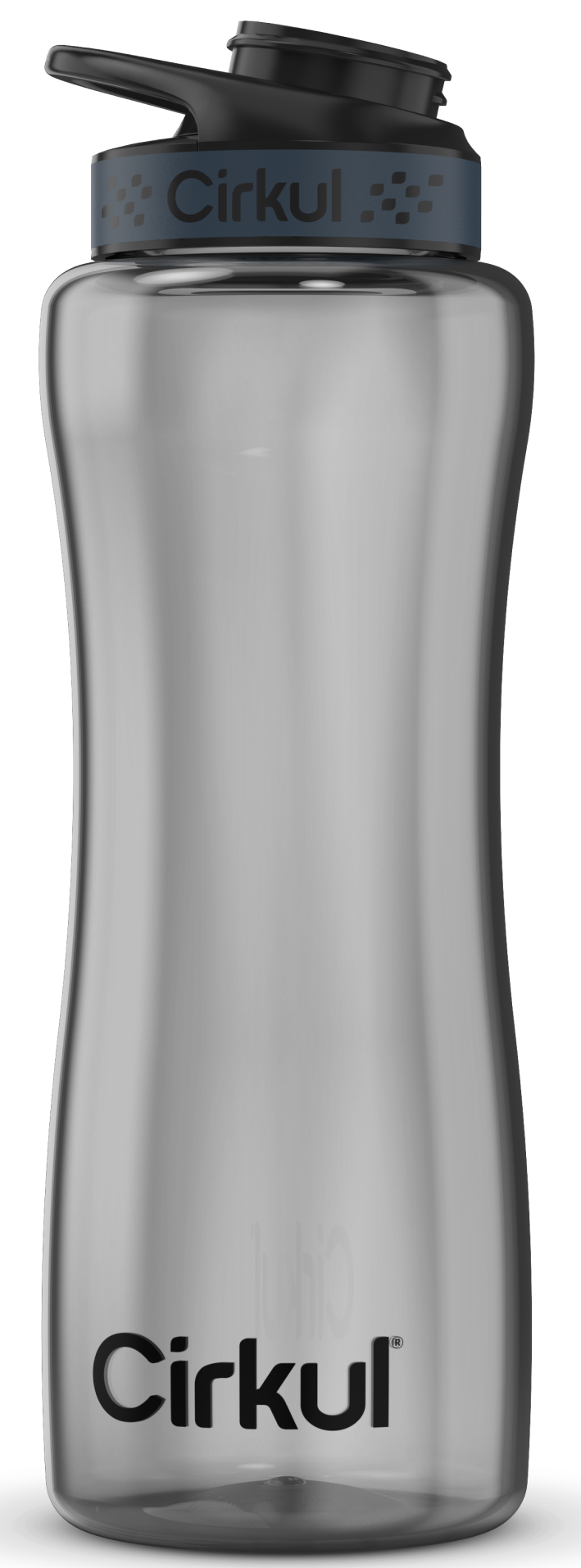32oz. Black Tint Plastic Bottle & Comfort-Grip Lid F5