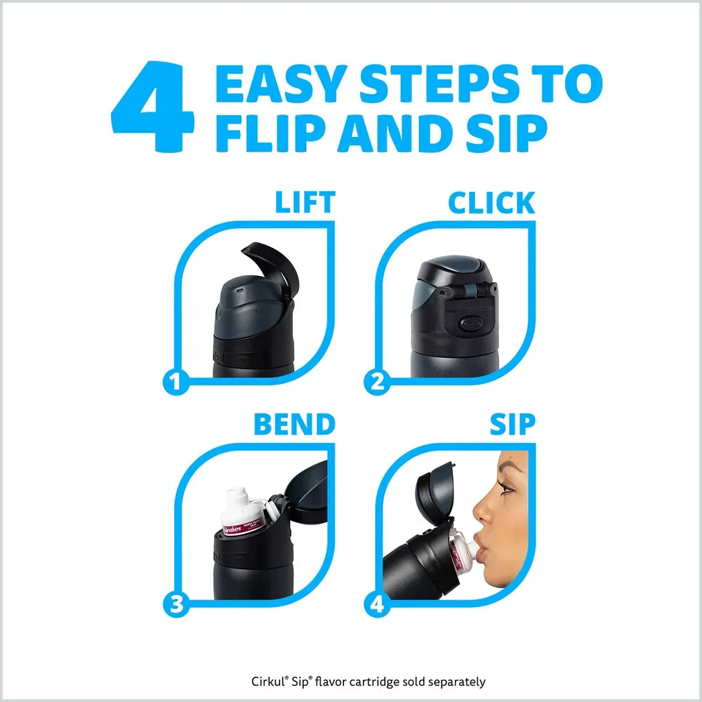 26oz. Onyx StrawSip™ Flip Bottle E7